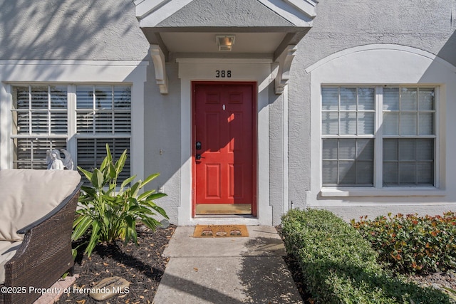 view of doorway to property