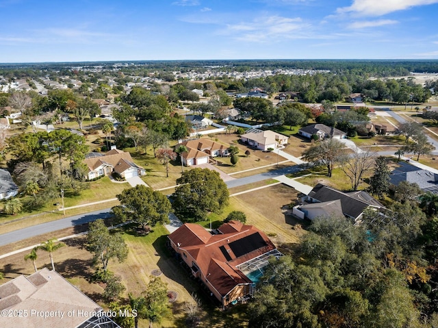 bird's eye view with a residential view