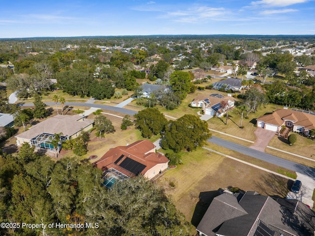 bird's eye view featuring a residential view