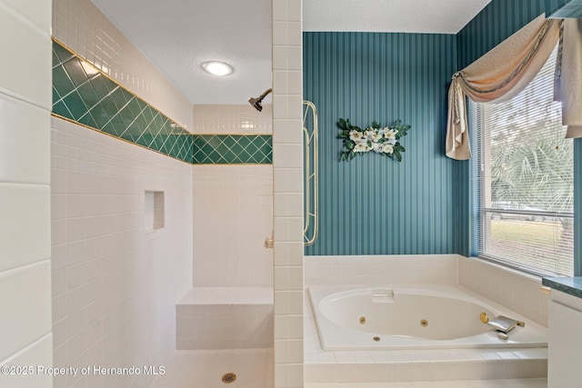 4412 Lake In The Woods Dr, Spring Hill, FL 34607 - full bathroom with a shower stall and a whirlpool tub