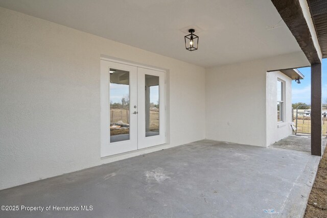 view of patio with french doors