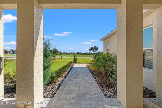 view of yard with a patio