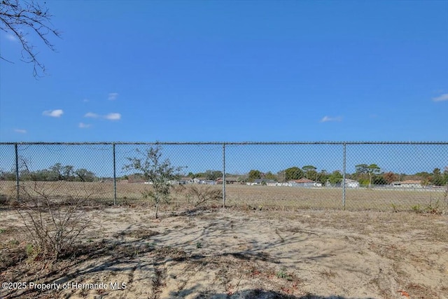 view of yard with a rural view