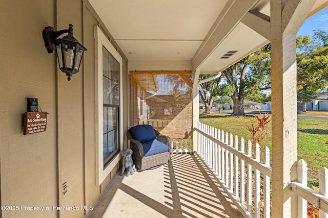 view of patio / terrace with covered porch