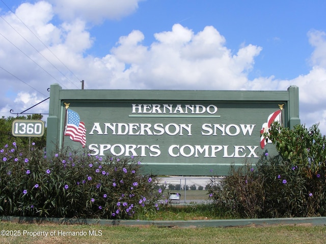 view of community sign