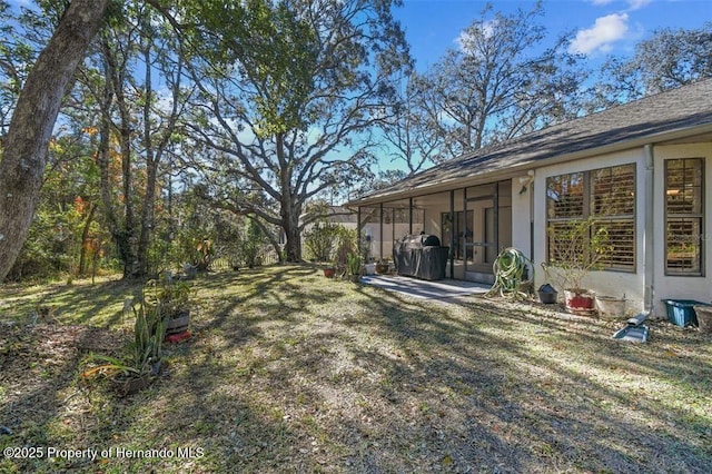 view of yard featuring a patio area