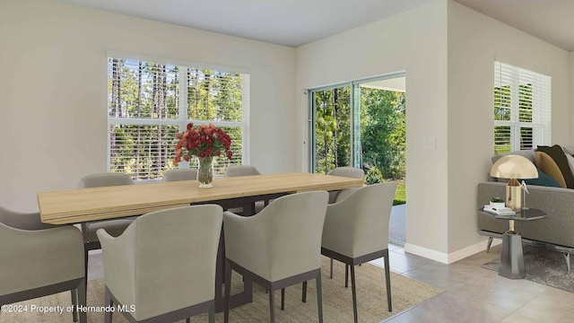 dining room featuring tile patterned floors