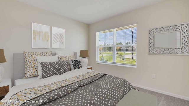 view of carpeted bedroom