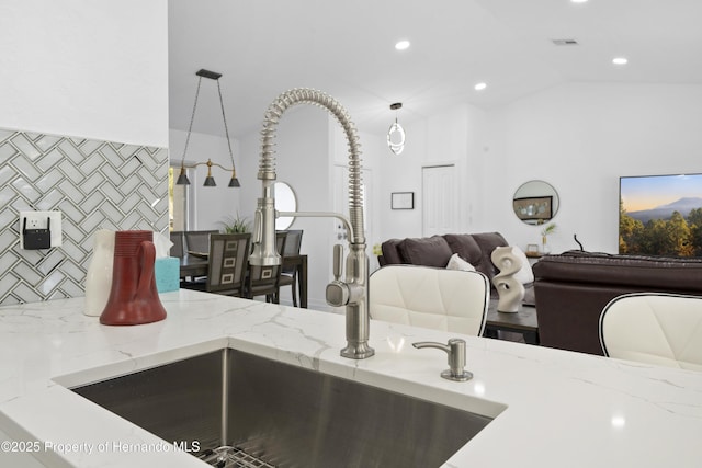 interior details featuring sink