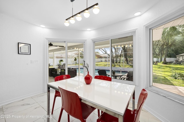 view of dining room