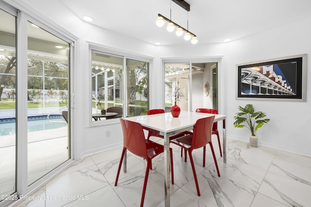 view of dining space