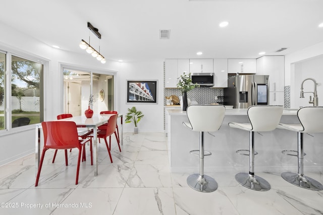 view of dining space