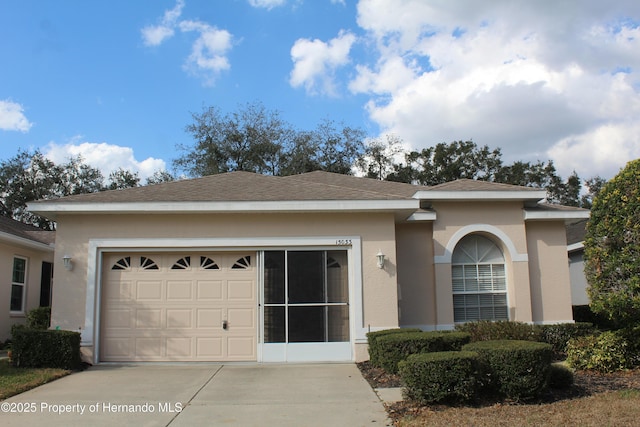 15033 Middle Fairway Dr, Spring Hill, FL 34609 - view of front of property with a garage