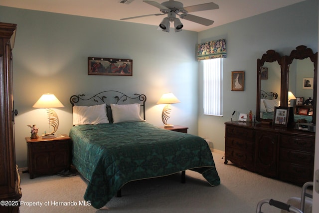 15033 Middle Fairway Dr, Spring Hill, FL 34609 - carpeted bedroom featuring ceiling fan