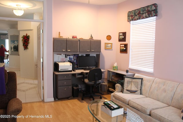 15033 Middle Fairway Dr, Spring Hill, FL 34609 - office space with light hardwood / wood-style floors