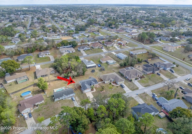 birds eye view of property featuring a residential view