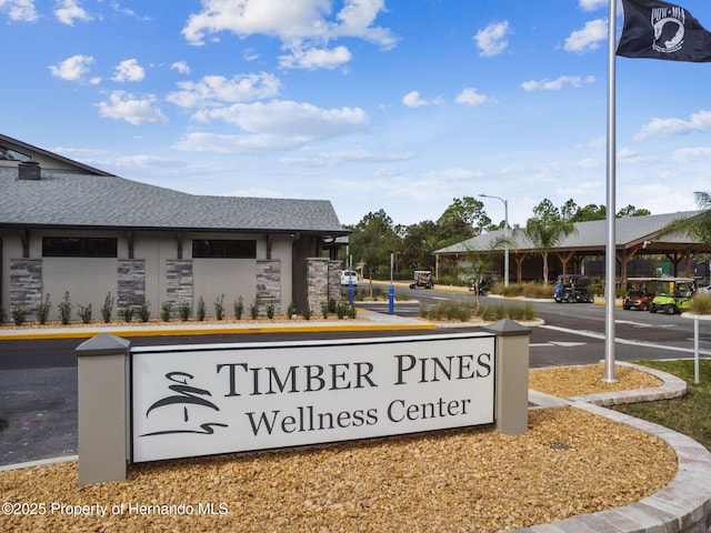 view of community sign