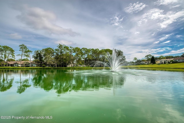 view of water feature