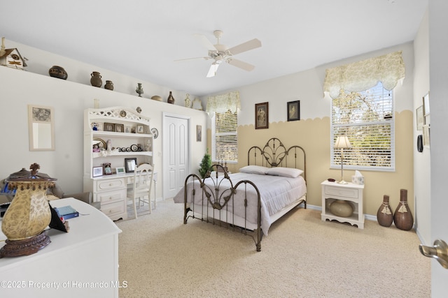 5685 W Pine Ridge Blvd, Beverly Hills, FL 34465 - carpeted bedroom with a closet and ceiling fan