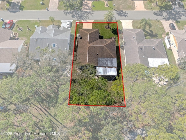 birds eye view of property featuring a residential view