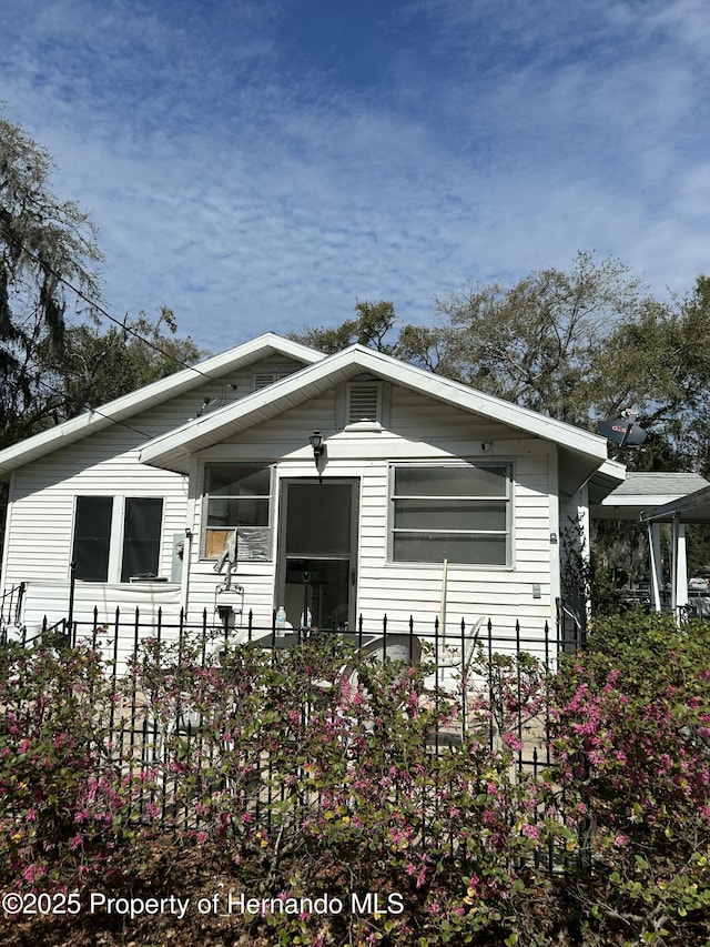 view of front of home