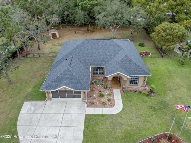 birds eye view of property