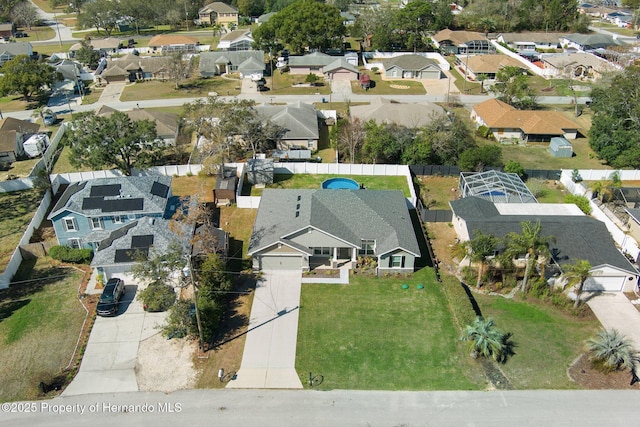 bird's eye view featuring a residential view