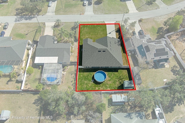 birds eye view of property featuring a residential view