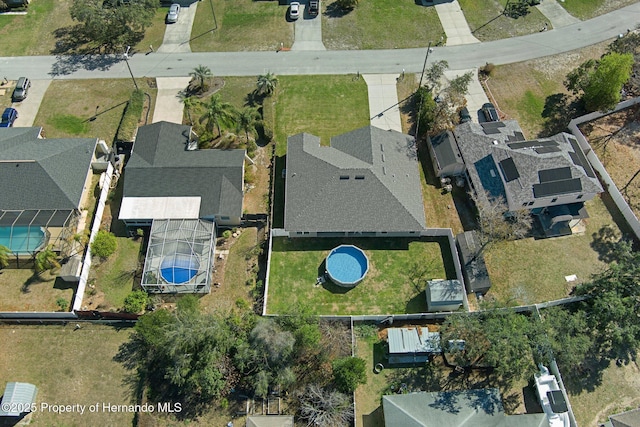 drone / aerial view featuring a residential view