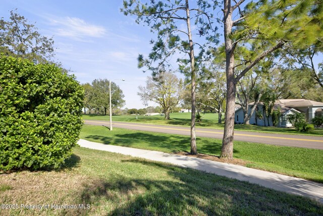 exterior space with a lawn