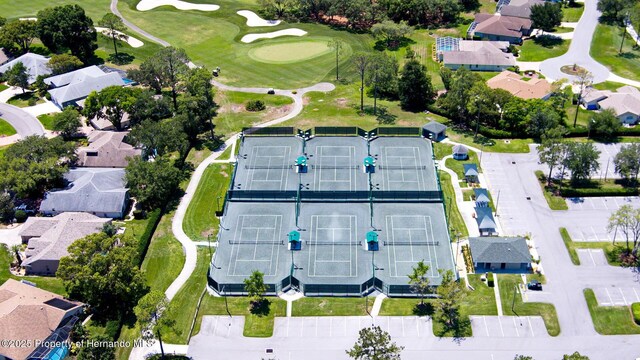 aerial view with view of golf course