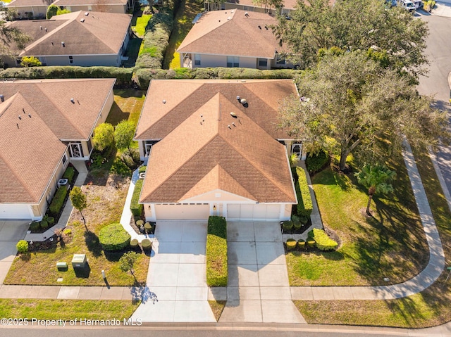 bird's eye view with a residential view