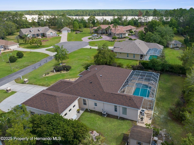 aerial view featuring a residential view