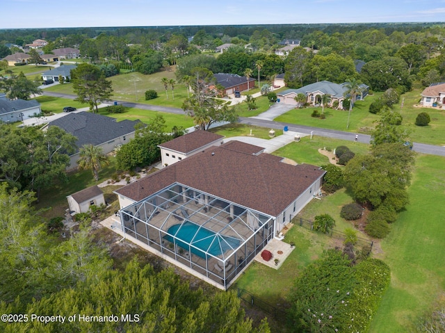 birds eye view of property featuring a residential view