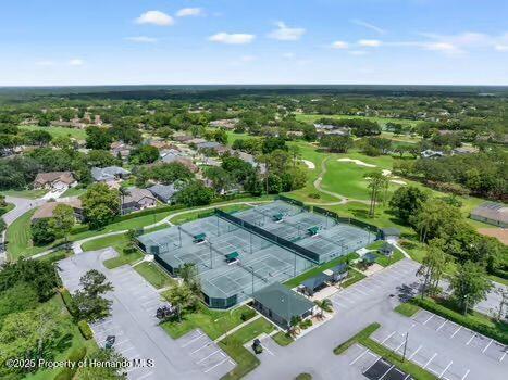 aerial view featuring golf course view