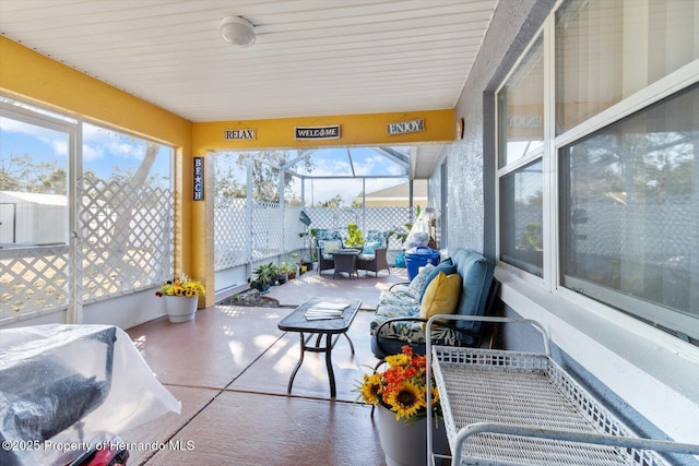 view of sunroom