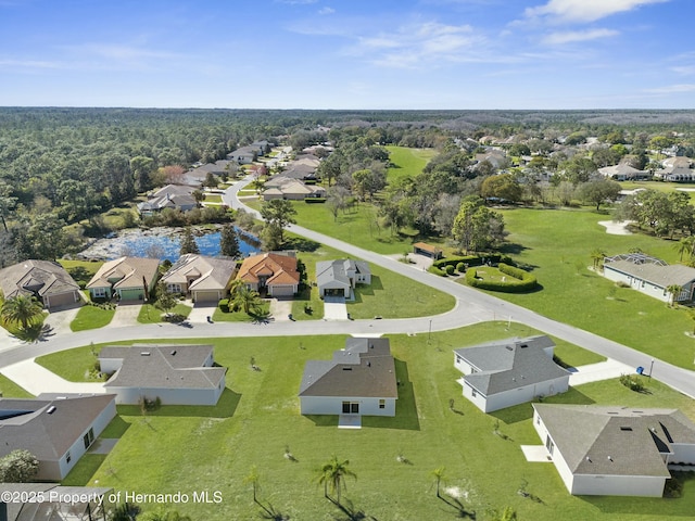 aerial view with a residential view