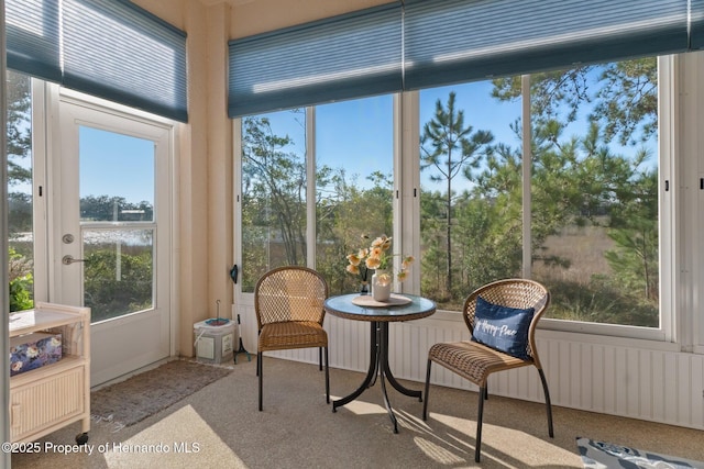 view of sunroom