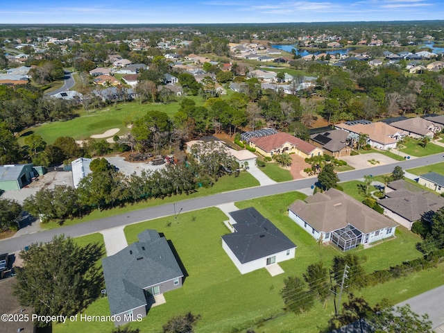 aerial view featuring a residential view