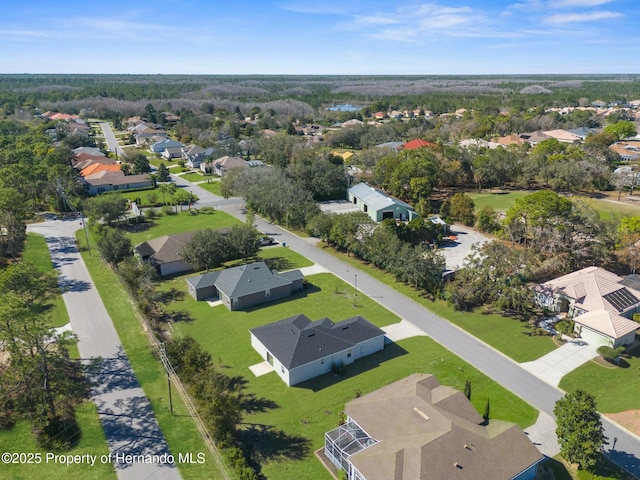 bird's eye view featuring a residential view