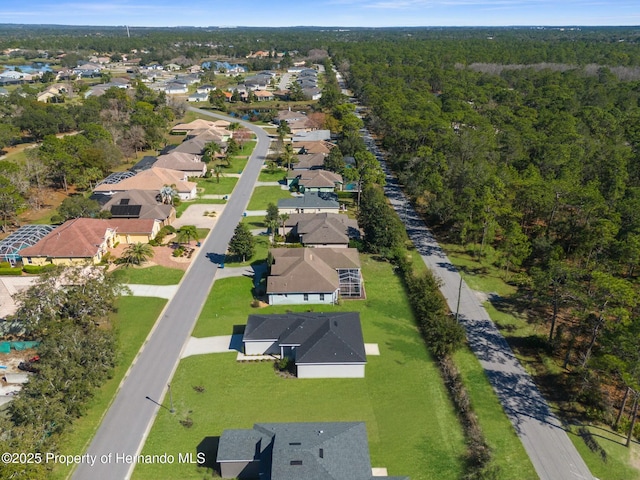 aerial view featuring a residential view