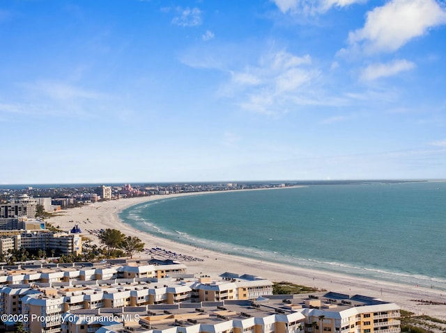 property view of water with a view of the beach