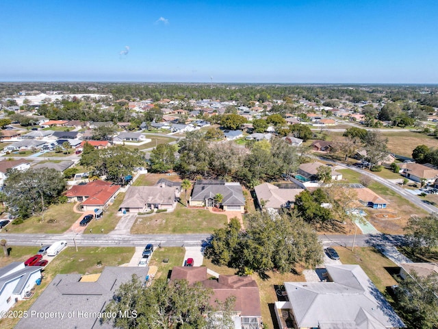 bird's eye view featuring a residential view