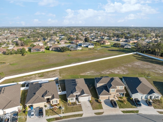 bird's eye view with a residential view