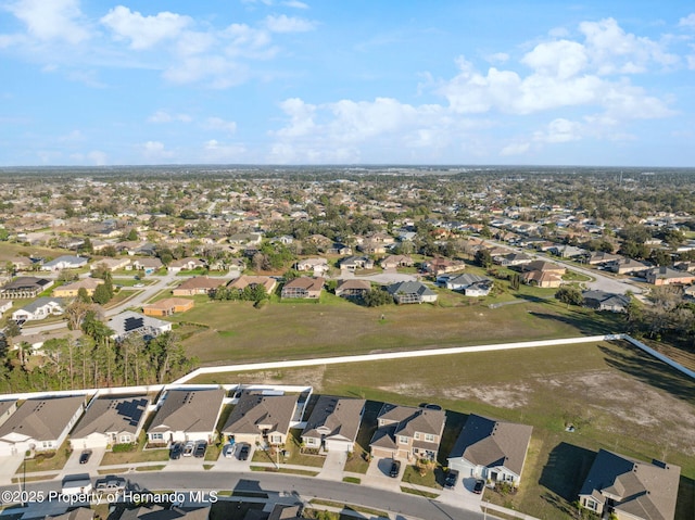 bird's eye view with a residential view