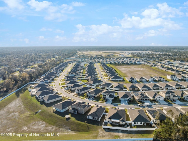 bird's eye view featuring a residential view