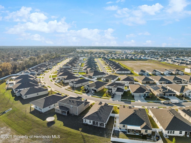 drone / aerial view featuring a residential view