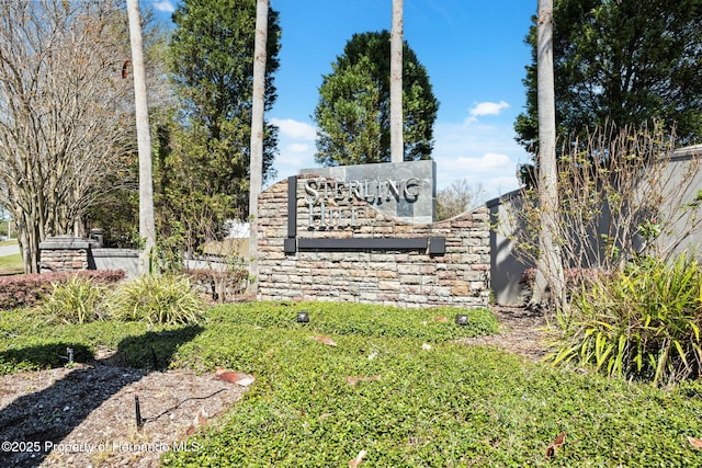 view of community sign