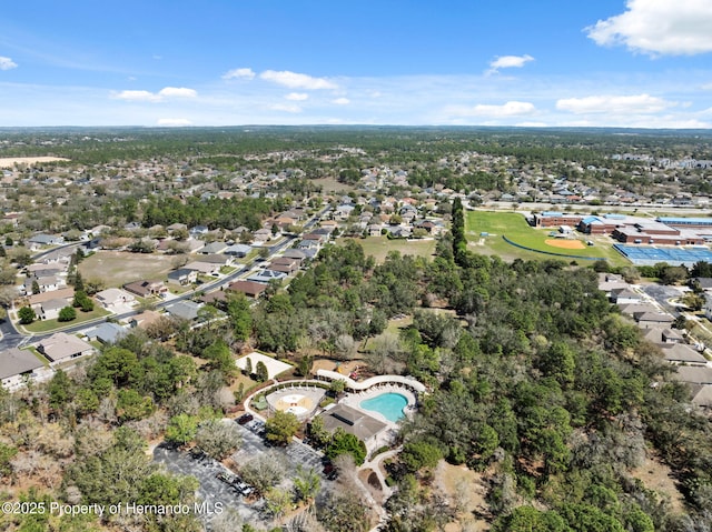 bird's eye view with a residential view