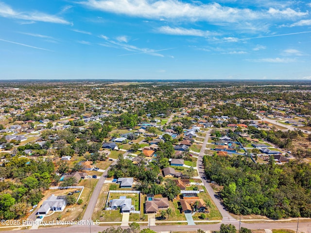 aerial view featuring a residential view